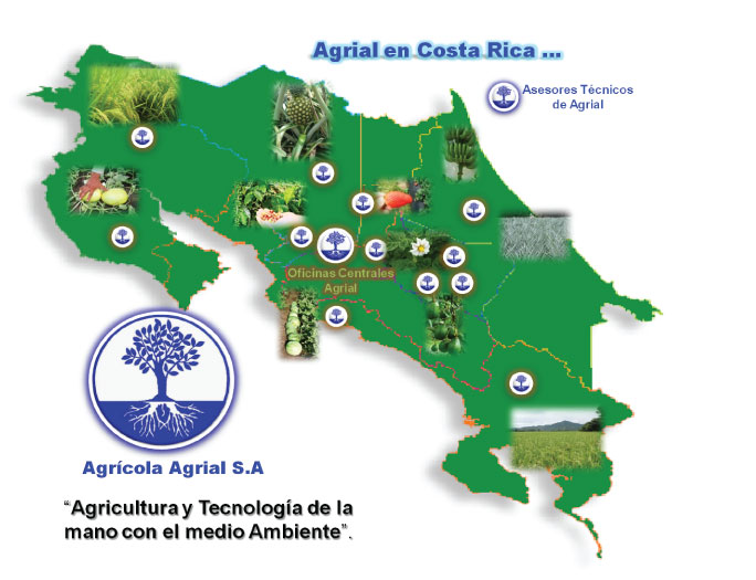 Mapa de Costa Rica Agrial